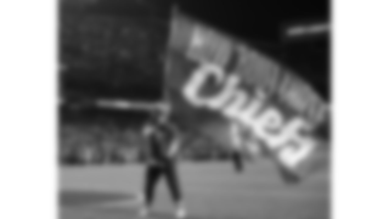 A Chiefs Flag Runner during a week 14 NFL Football game against the Houston Texans on Sunday, December 7, 2025 in Kansas City, MO.