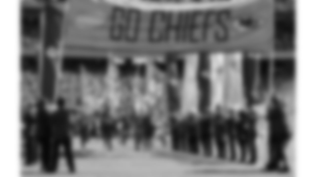Kansas City Chiefs Flag Runners and Red Coaters before the week 4 NFL football game against the Baltimore Ravens, Sunday, September 28, 2025 in Kansas City, MO.