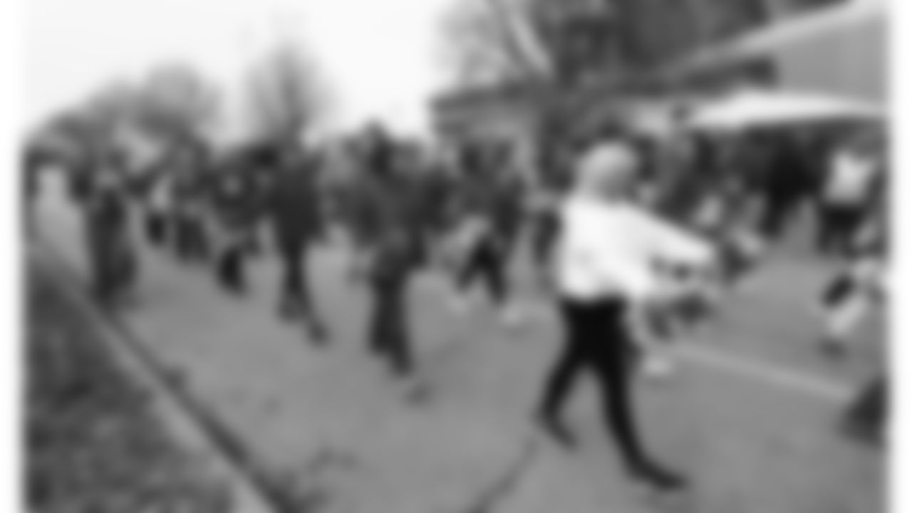 Kansas City Chiefs Alumni Cheerleaders in the pregame parade prior to a week 12 NFL Football game against the Indianapolis Colts on Sunday, November 23, 2025 in Kansas City, MO.