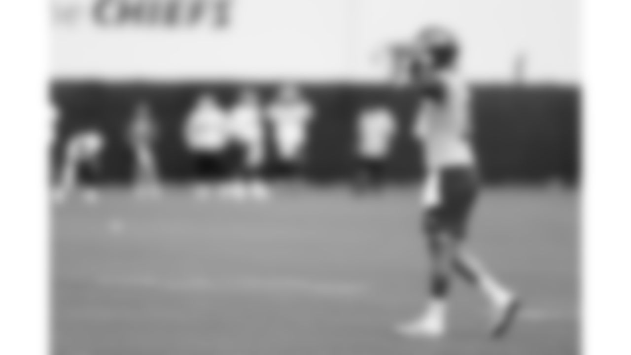Kansas City Chiefs quarterback Patrick Mahomes (15) at practice during phase 3 of OTAs on Friday, June 13, 2025 in Kansas City, MO.