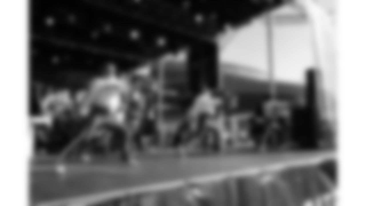 Kansas City Chiefs Cheerleaders perform at the Ford Tailgate District prior to a week 15 NFL Football game against the Los Angeles Chargers on Sunday, December 14, 2025 in Kansas City, MO.