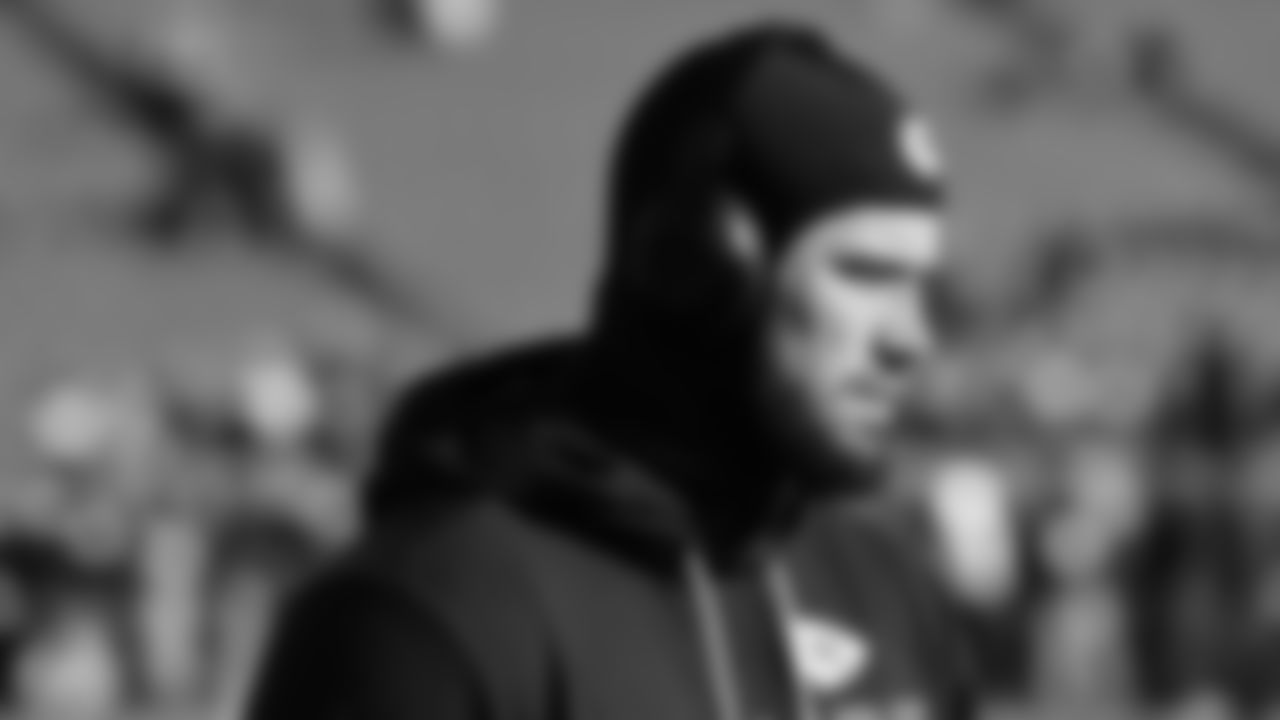 Kansas City Chiefs middle linebacker Drue Tranquill (23) looks on prior to an NFL week 15 matchup against the Los Angeles Chargers, Sunday December 14, 2025.