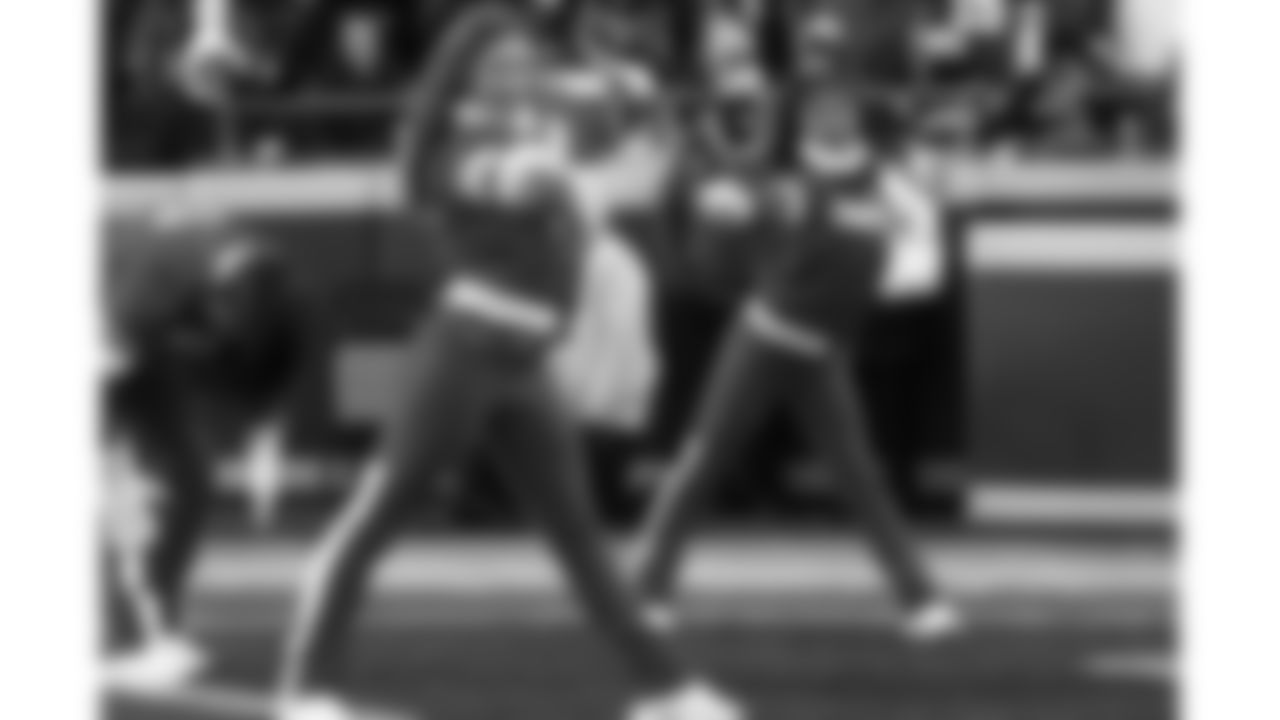 Kansas City Chiefs Cheerleaders perform on the field during a week 15 NFL Football game against the Los Angeles Chargers on Sunday, December 14, 2025 in Kansas City, MO.