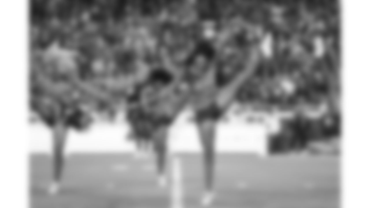 A Kansas City Chiefs Cheerleader before a week 8 NFL football game against the Washington Commanders, Monday, October 27, 2025, in Kansas City, MO.