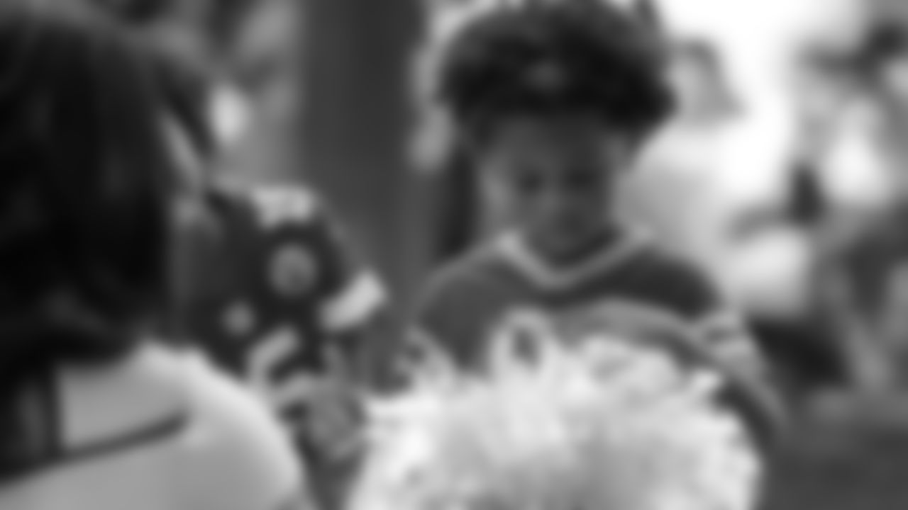 A fan prior to a week 6 NFL Football game against the Detroit Lions on Sunday, October 12, 2025 in Kansas City, MO.