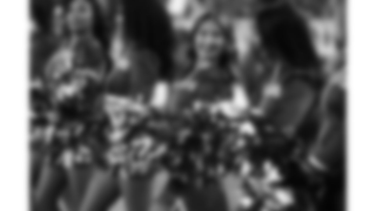 The Kansas City Chiefs Cheerleaders and Entertainment teams prior to a week 17 NFL Football game against the Denver Broncos on December 25, 2025 in Kansas City, MO.