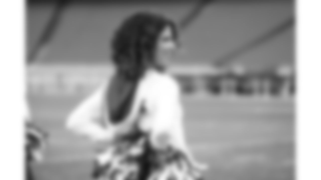 The Kansas City Chiefs Cheerleaders and Entertainment teams prior to a week 17 NFL Football game against the Denver Broncos on December 25, 2025 in Kansas City, MO.