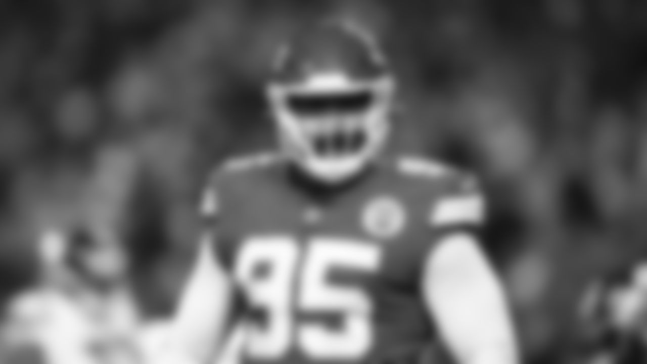 Kansas City Chiefs defensive tackle Chris Jones (95) looks on during an NFL week 14 matchup against the Houston Texans, Sunday December 7, 2025.