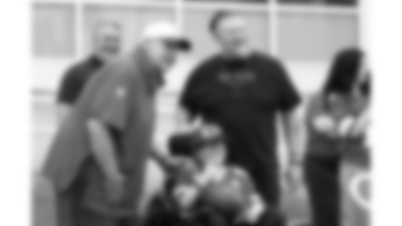 Josh "Turbo" Pham, a child battling an aggressive disease, visits practice during phase 3 of OTAs on Friday, June 13, 2025 in Kansas City, MO.