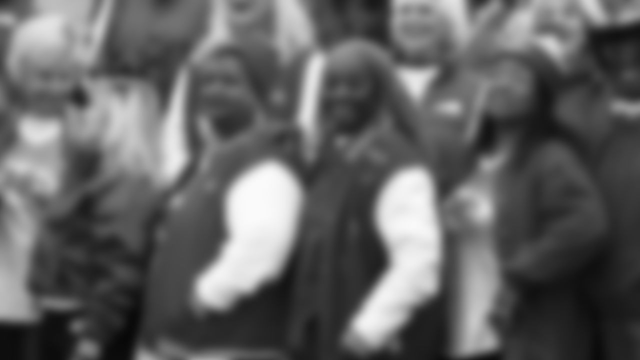 Kansas City Chiefs Alumni Cheerleaders prior to a week 12 NFL Football game against the Indianapolis Colts on Sunday, November 23, 2025 in Kansas City, MO.