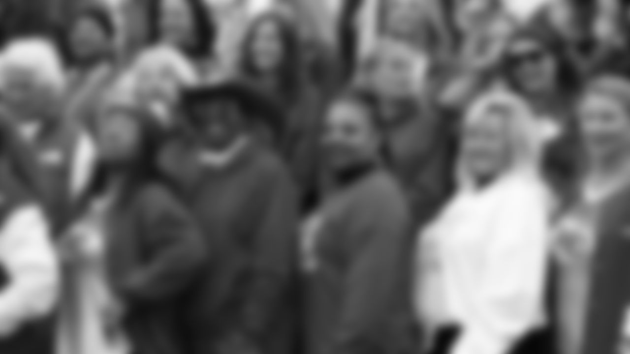 Kansas City Chiefs Alumni Cheerleaders prior to a week 12 NFL Football game against the Indianapolis Colts on Sunday, November 23, 2025 in Kansas City, MO.