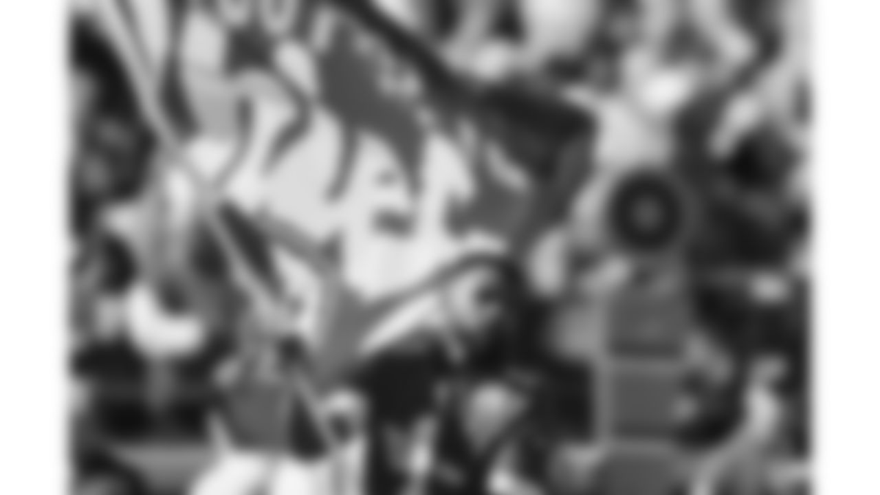 A Chiefs Flag Runner during a week 7 NFL Football game against the Las Vegas Raiders on Sunday, October 19, 2025.