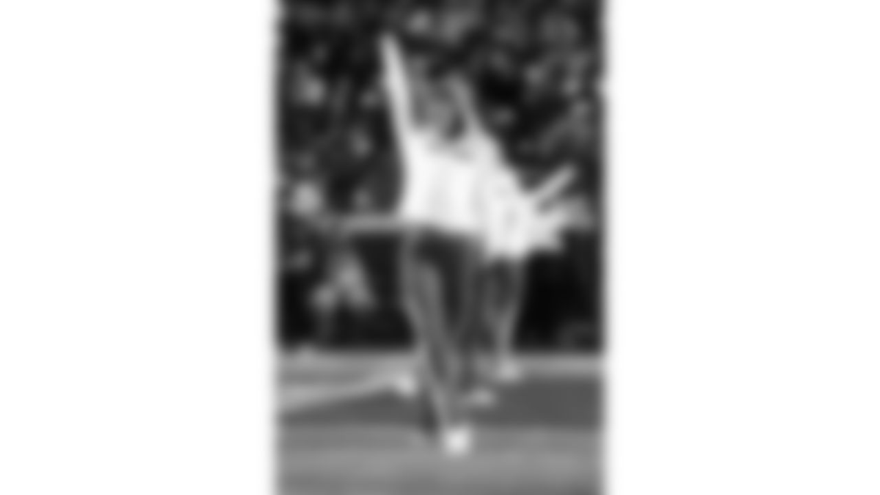 Kansas City Chiefs Cheerleaders perform during a week 14 NFL Football game against the Houston Texans on Sunday, December 7, 2025 in Kansas City, MO.