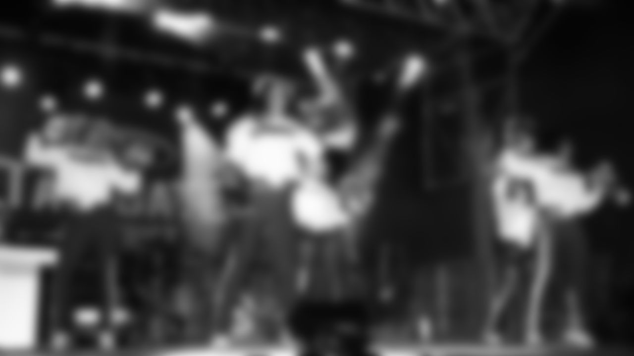 Kansas City Chiefs Cheerleaders perform at the Ford Tailgate District prior to a week 14 NFL Football game against the Houston Texans on Sunday, December 7, 2025 in Kansas City, MO.