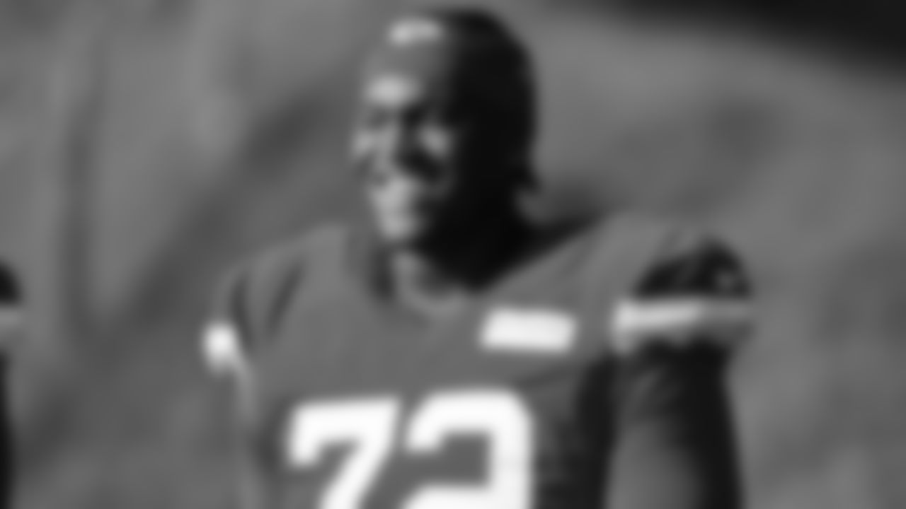 Kansas City Chiefs offensive tackle Chukwuebuka Godrick (72) during day 5 of training camp on Sunday July 27, 2025