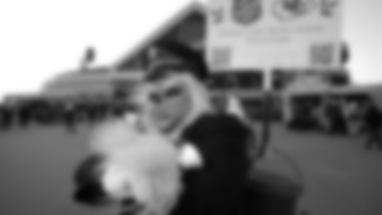 Grinch prior to an NFL week 14 matchup against the Houston Texans, Sunday December 7, 2025.