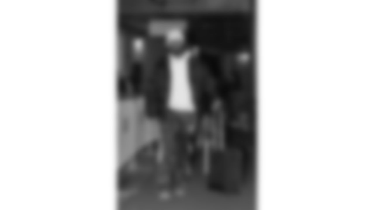 Kansas City Chiefs wide receiver Jalen Royals (11) arrives at Nissan Stadium prior to a week 16 NFL Football game against the Tennessee Titans on Sunday, December 21, 2025 in Nashville, Tennessee.