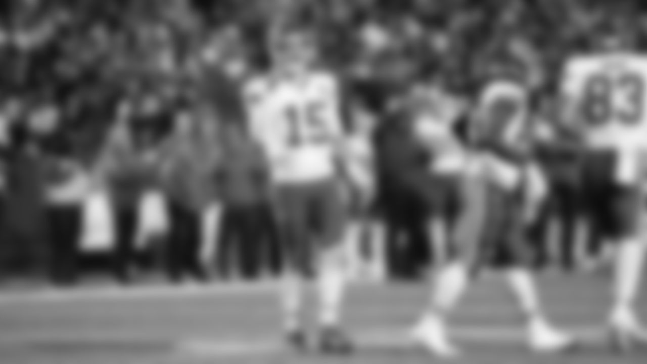 Kansas City Chiefs quarterback Patrick Mahomes (15) during a week 9 NFL football game against the Buffalo Bills, Sunday, November 2, 2025 in Buffalo, NY