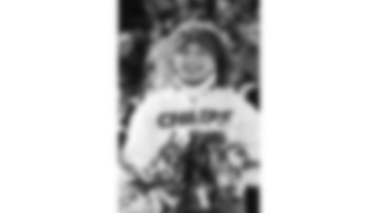 Kansas City Chiefs Cheerleaders on the field prior to a week 15 NFL Football game against the Los Angeles Chargers on Sunday, December 14, 2025 in Kansas City, MO.