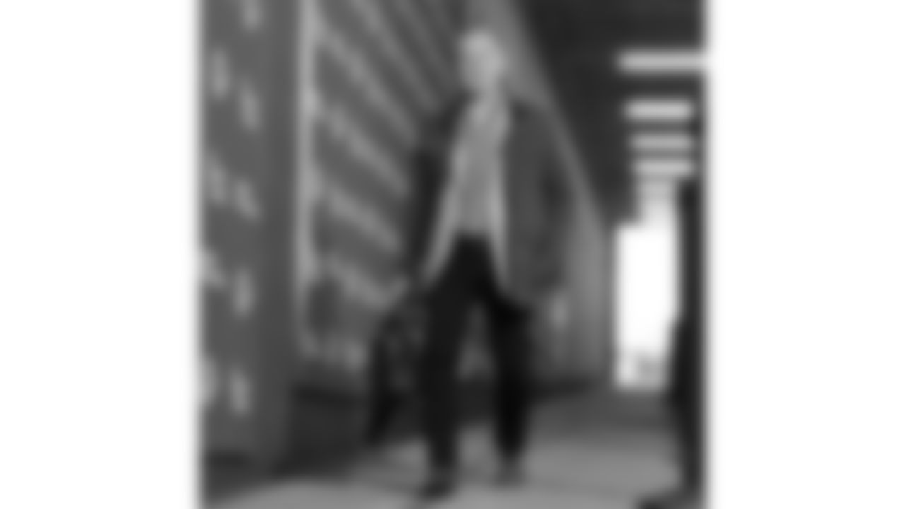 Kansas City Chiefs Defensive Coordinator Steve Spagnuolo arrives prior to an NFL week 14 matchup against the Houston Texans, Sunday December 7, 2025.