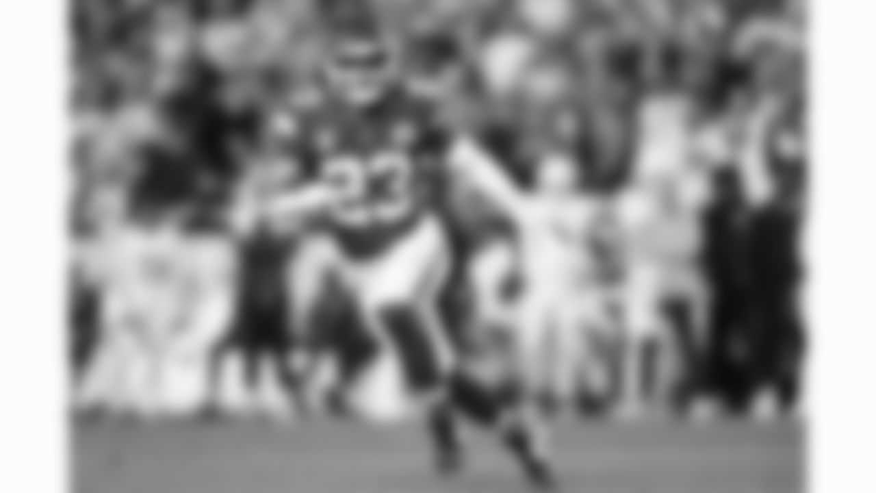 Kansas City Chiefs middle linebacker Drue Tranquill (23) in action during a week 17 NFL football game against the Denver Broncos, Thursday, December 25, 2025 in Kansas City, MO.