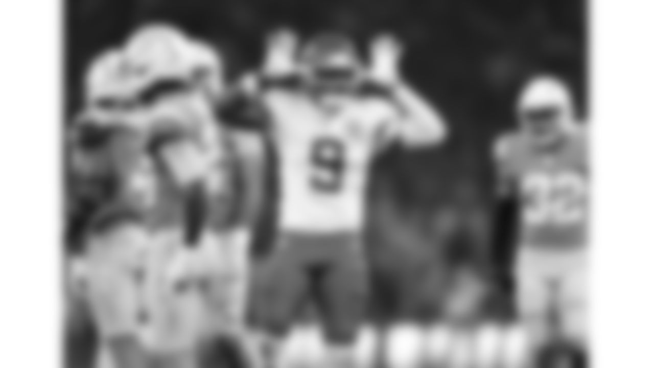 Kansas City Chiefs wide receiver JuJu Smith-Schuster (9) celebrates during a week 1 NFL football game against the Los Angeles Chargers at Arena Corinthians in São Paulo, Brazil on September 5, 2025.