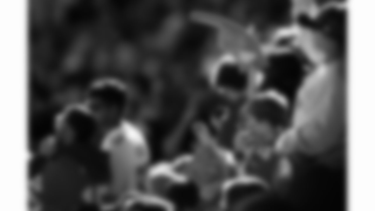 A young Kansas City Chiefs fan holds up a foam finger during a week 12 NFL football game against the Indianapolis Colts, Sunday, November 23, 2025 in Kansas City, MO.