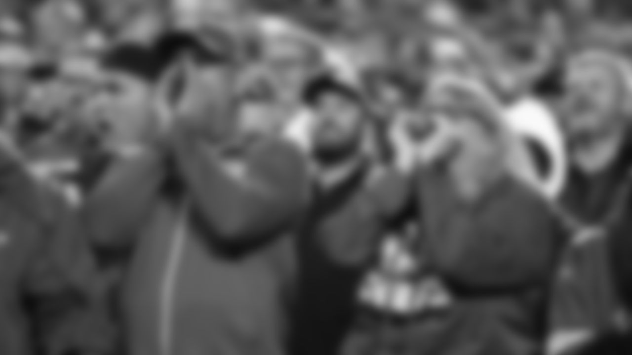 Kansas City Chiefs fans yell during a week 8 NFL Football game against the Washington Commanders on Monday, October 27, 2025 in Kansas City, MO.