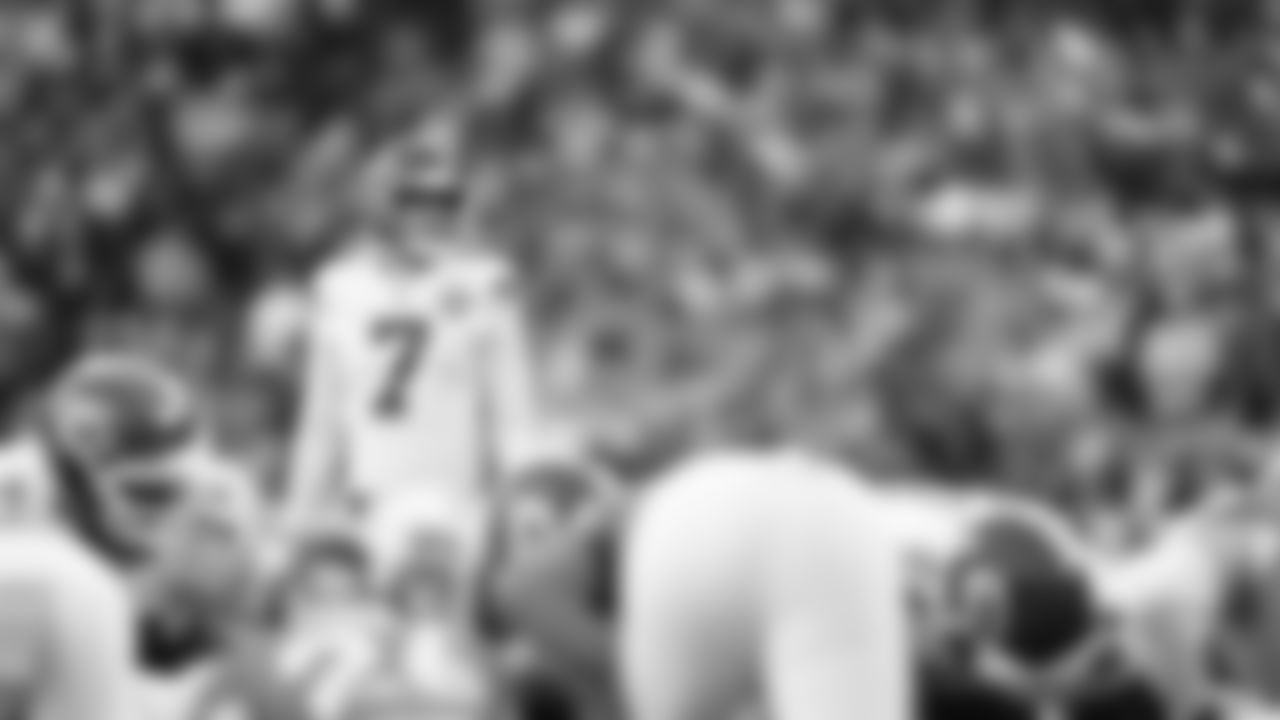 Kansas City Chiefs kicker Harrison Butker (7) prepares to kick a field goal during a week 11 NFL Football game against the Denver Broncos on Sunday, November 16, 2025 in Denver, Colorado.