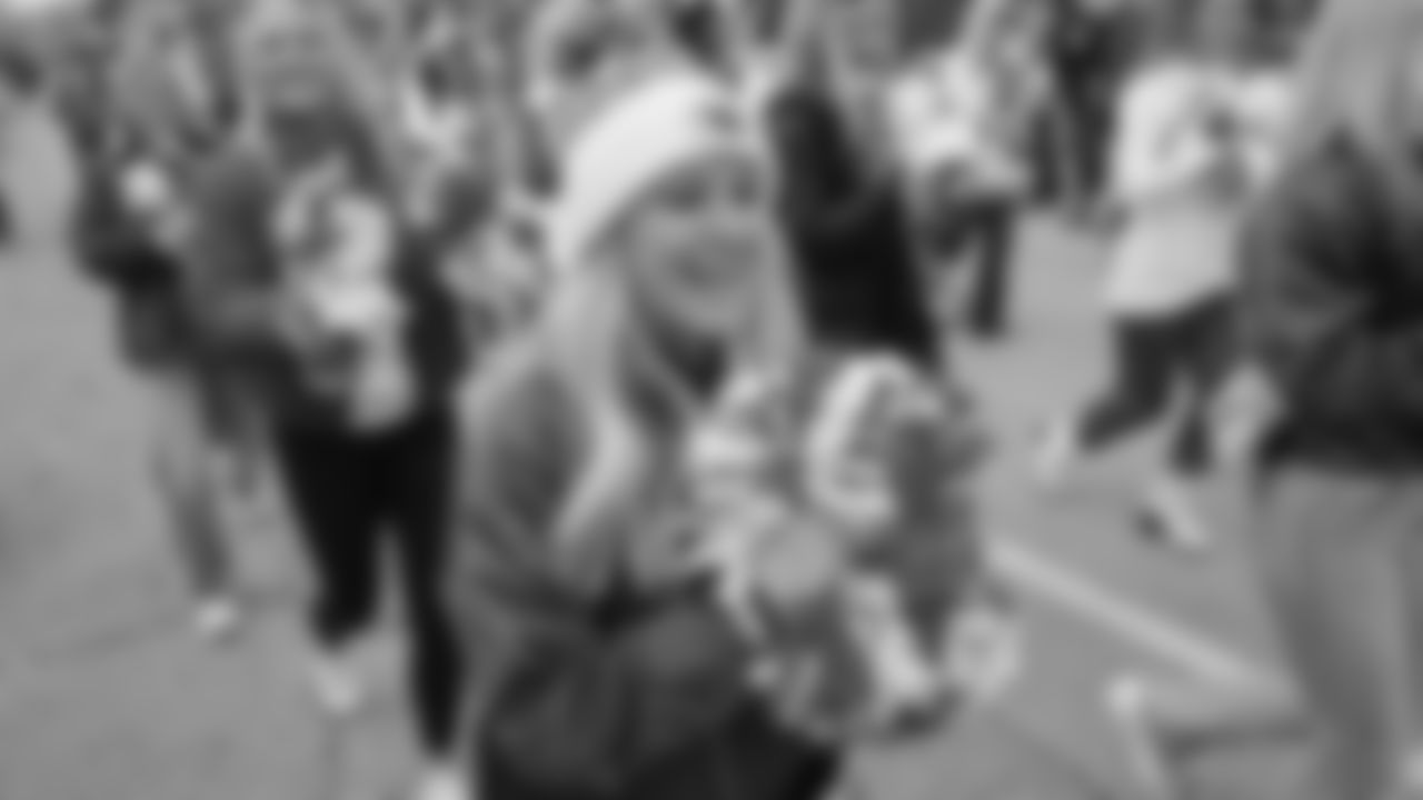 Kansas City Chiefs Alumni Cheerleaders in the pregame parade prior to a week 12 NFL Football game against the Indianapolis Colts on Sunday, November 23, 2025 in Kansas City, MO.