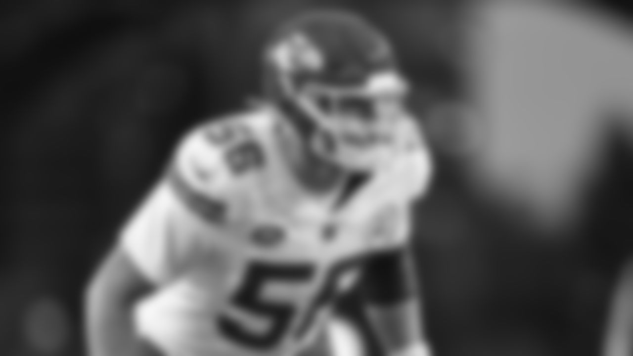 Kansas City Chiefs defensive end George Karlaftis (56) during the NFL Week 15 matchup between the Kansas City Chiefs and the New England Patriots on December 17, 2023.