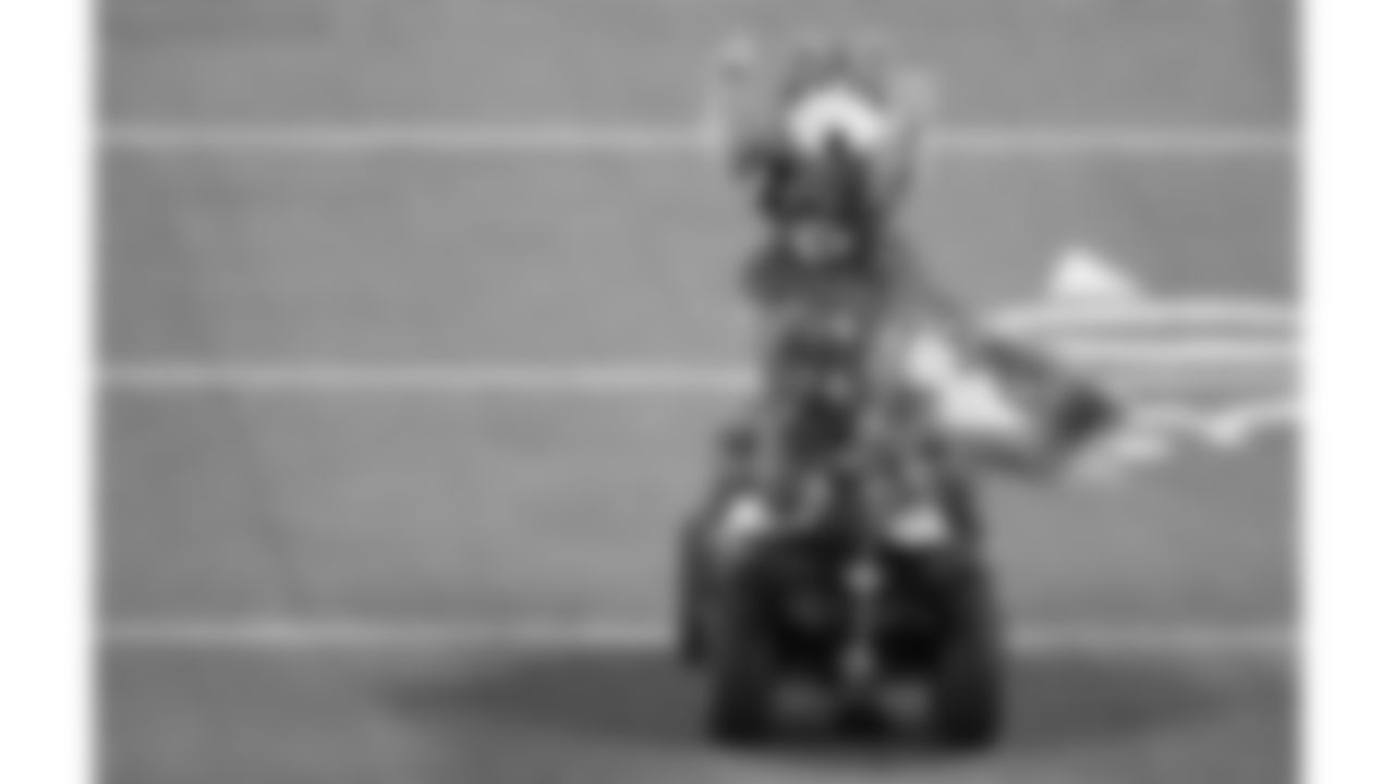 KC Wolf dances on his 4 wheeler during the NFL Week 14 matchup against the Los Angeles Chargers on Sunday, December 11, 2024 in Kansas City, MO.