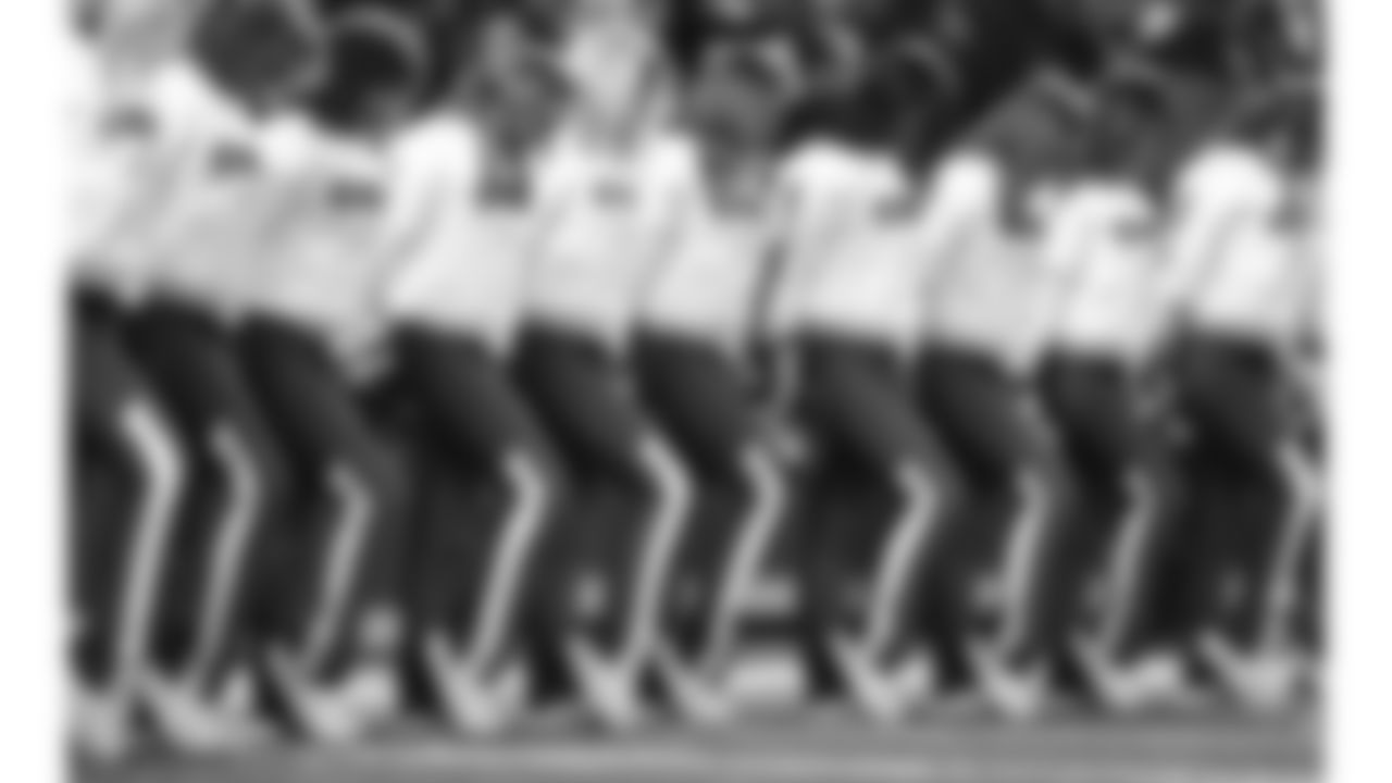 Kansas City Chiefs Cheerleaders perform during a week 14 NFL Football game against the Houston Texans on Sunday, December 7, 2025 in Kansas City, MO.