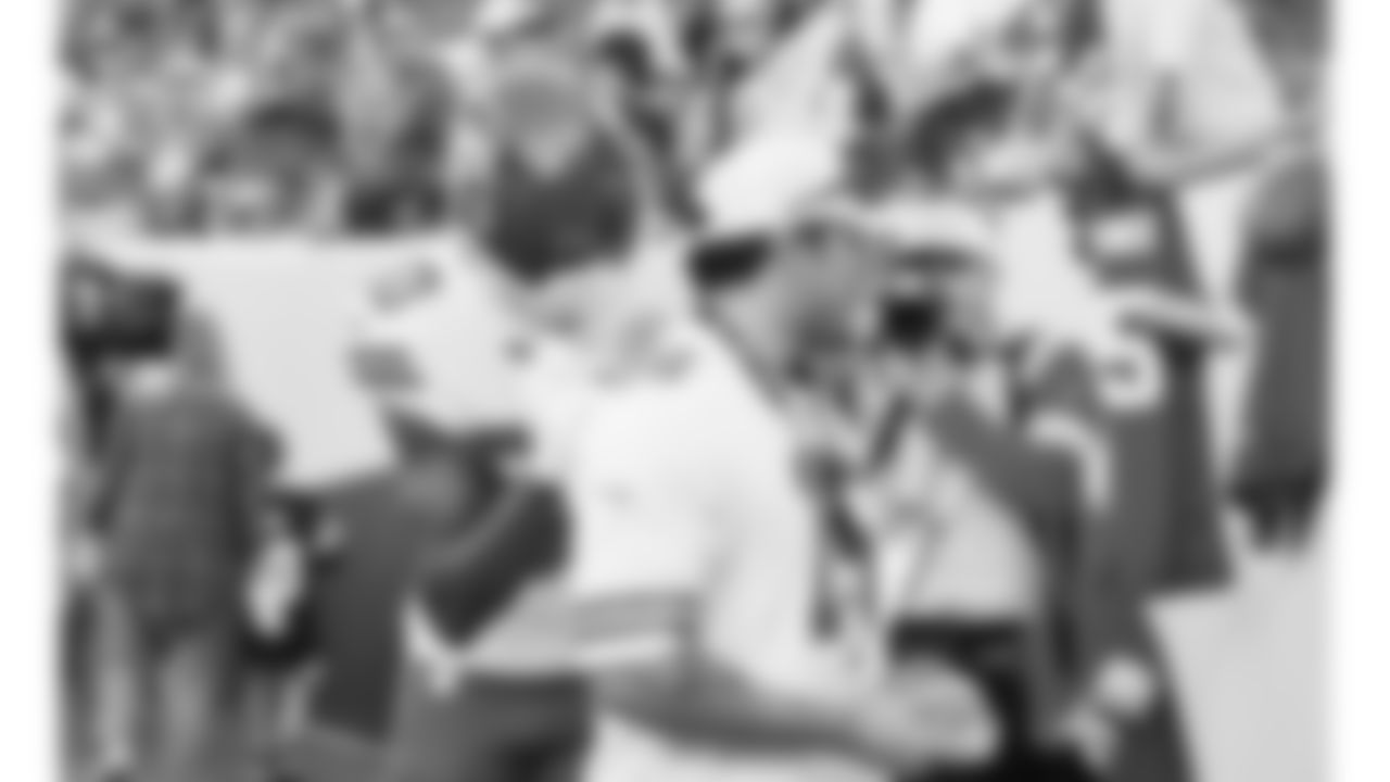 Kansas City Chiefs wide receiver Tyquan Thornton (80) signs a fans jersey prior to a week 11 NFL Football game against the Denver Broncos on Sunday, November 16, 2025 in Denver, Colorado.