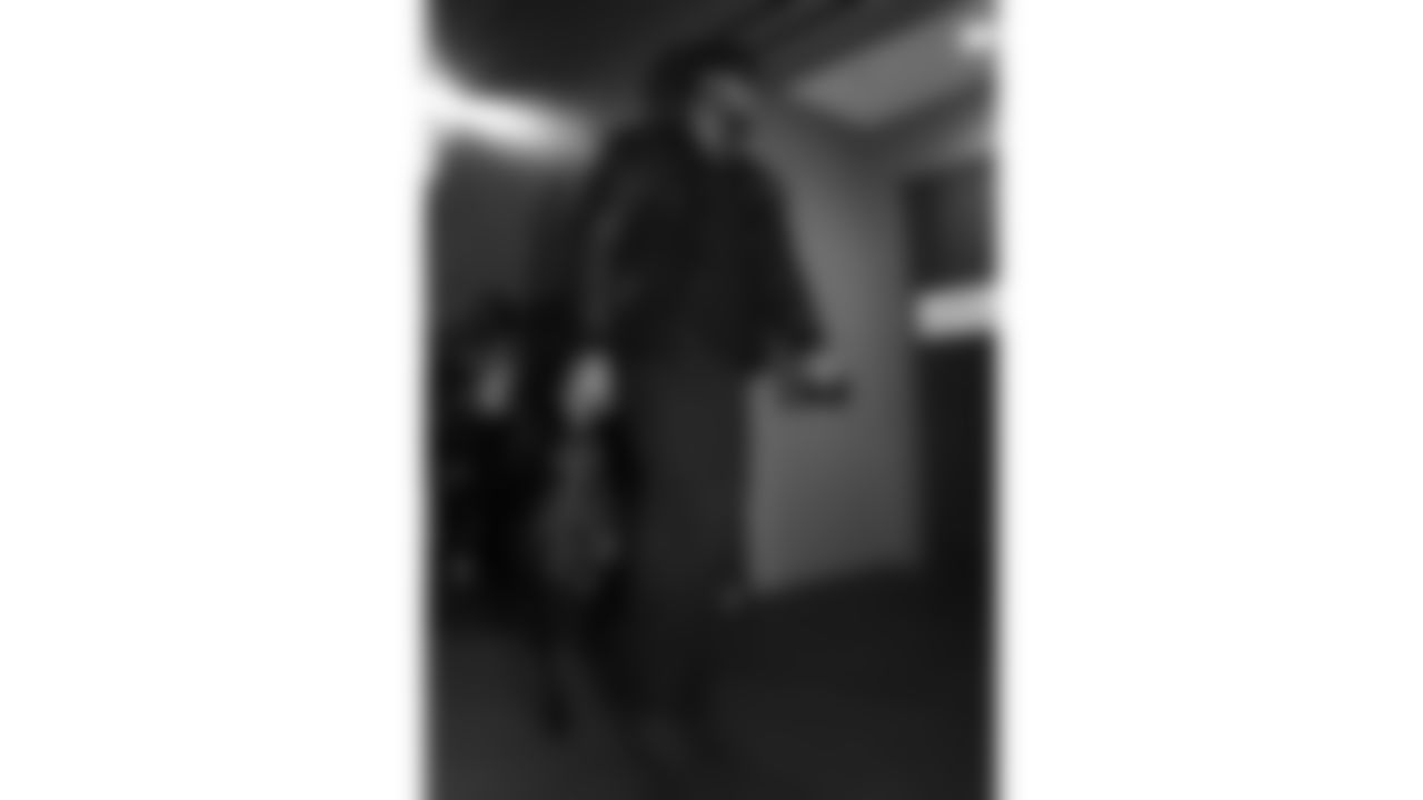 Kansas City Chiefs nose tackle Mike Pennel (69) arrives prior to a week 13 NFL football game against the Dallas Cowboys on Thursday, November 27, 2025 in Arlington, TX.