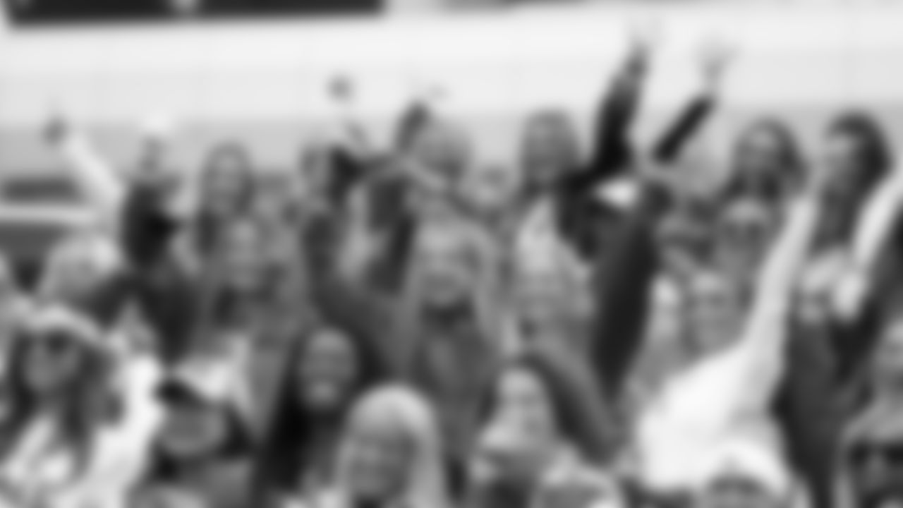 Kansas City Chiefs Alumni Cheerleaders prior to a week 12 NFL Football game against the Indianapolis Colts on Sunday, November 23, 2025 in Kansas City, MO.