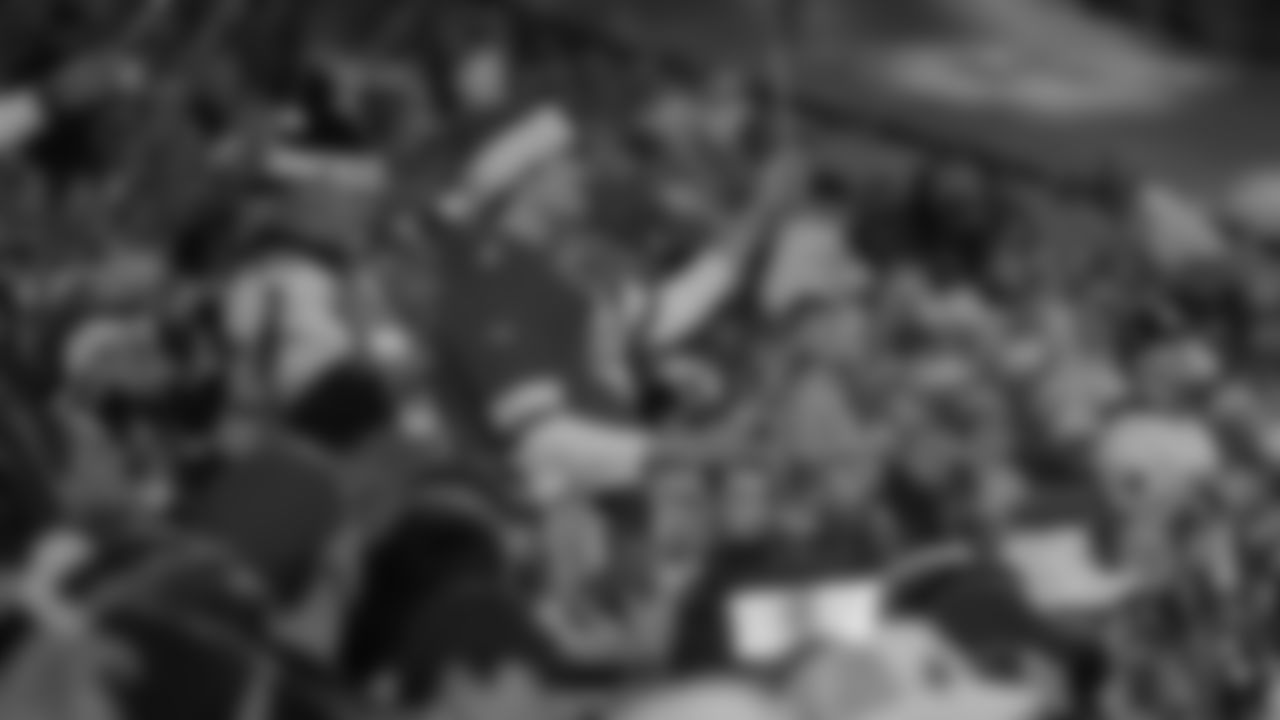 The Kansas City Chiefs Cheerleaders and Entertainment teams during a week 17 NFL Football game against the Denver Broncos on December 25, 2025 in Kansas City, MO.