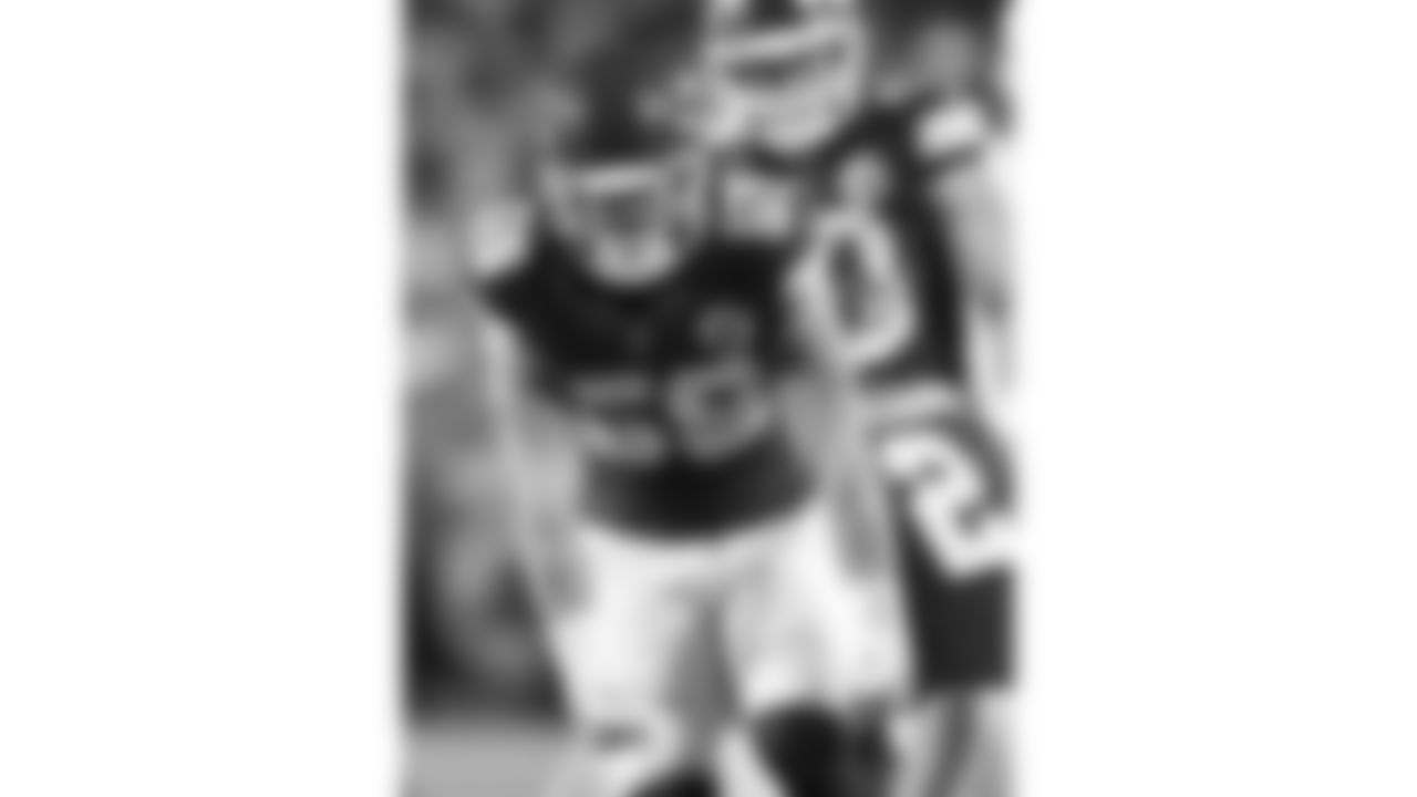 Kansas City Chiefs linebacker Cooper McDonald (59) celebrates after making a tackle during the week 6 NFL football game against the Detroit Lions, Sunday, October 12, 2025 in Kansas City, MO.