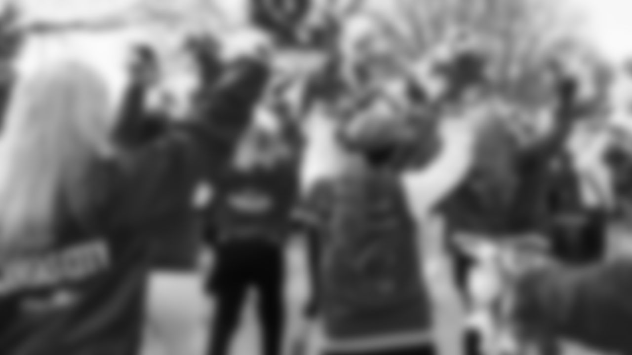 Kansas City Chiefs Alumni Cheerleaders in the pregame parade prior to a week 12 NFL Football game against the Indianapolis Colts on Sunday, November 23, 2025 in Kansas City, MO.