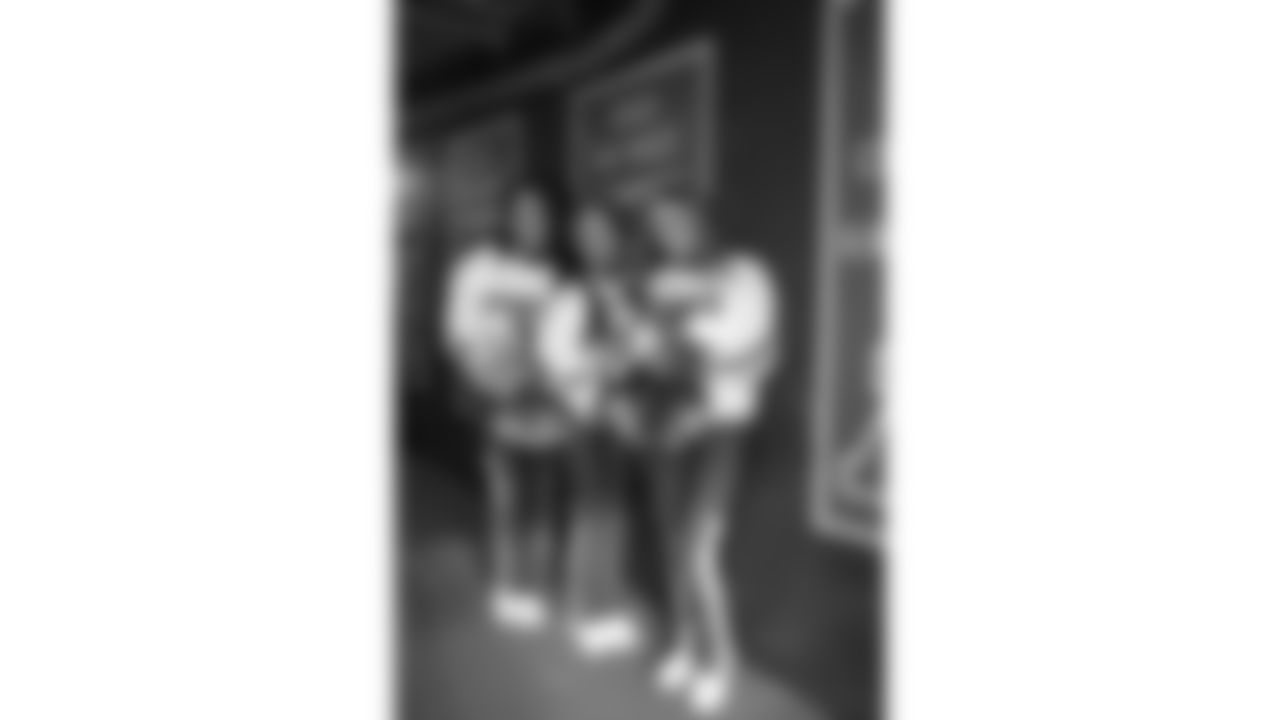 Kansas City Chiefs Cheerleaders in the 50-yard line tunnel prior to a week 14 NFL Football game against the Houston Texans on Sunday, December 7, 2025 in Kansas City, MO.