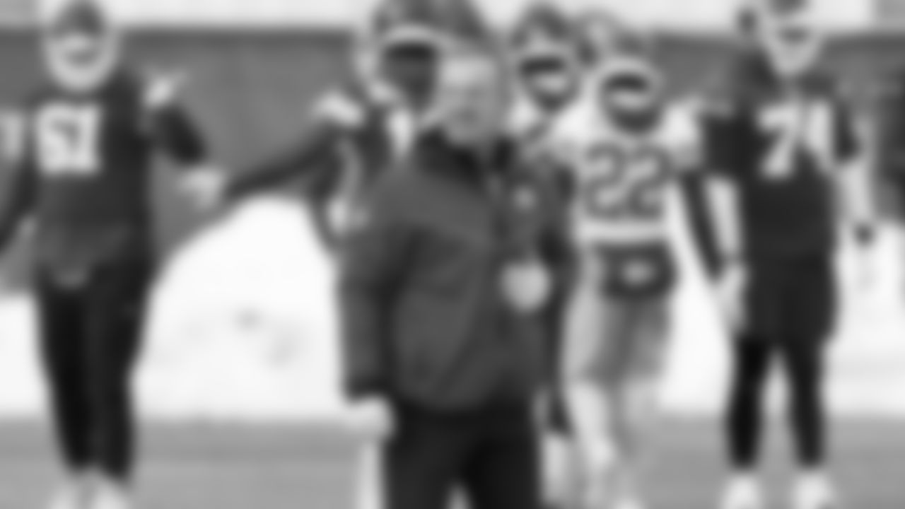 Kansas City Chiefs Defensive Coordinator Steve Spagnuolo during practice for the NFL Wild Card Round football game on Wednesday, January 10, 2024 in Kansas City, MO.
