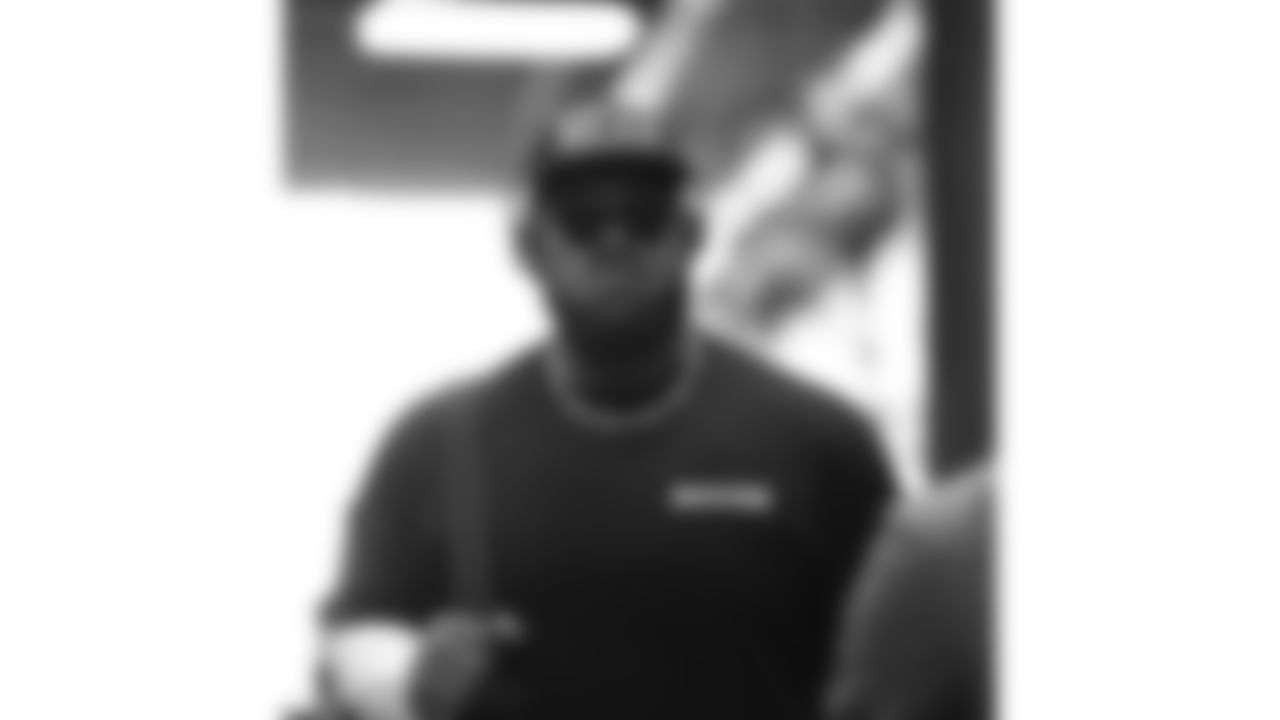 Kansas City Chiefs offensive lineman Trey Smith (65) arrives prior to a week 9 NFL football game against the Buffalo Bills, Sunday, November 2, 2025 in Buffalo, NY