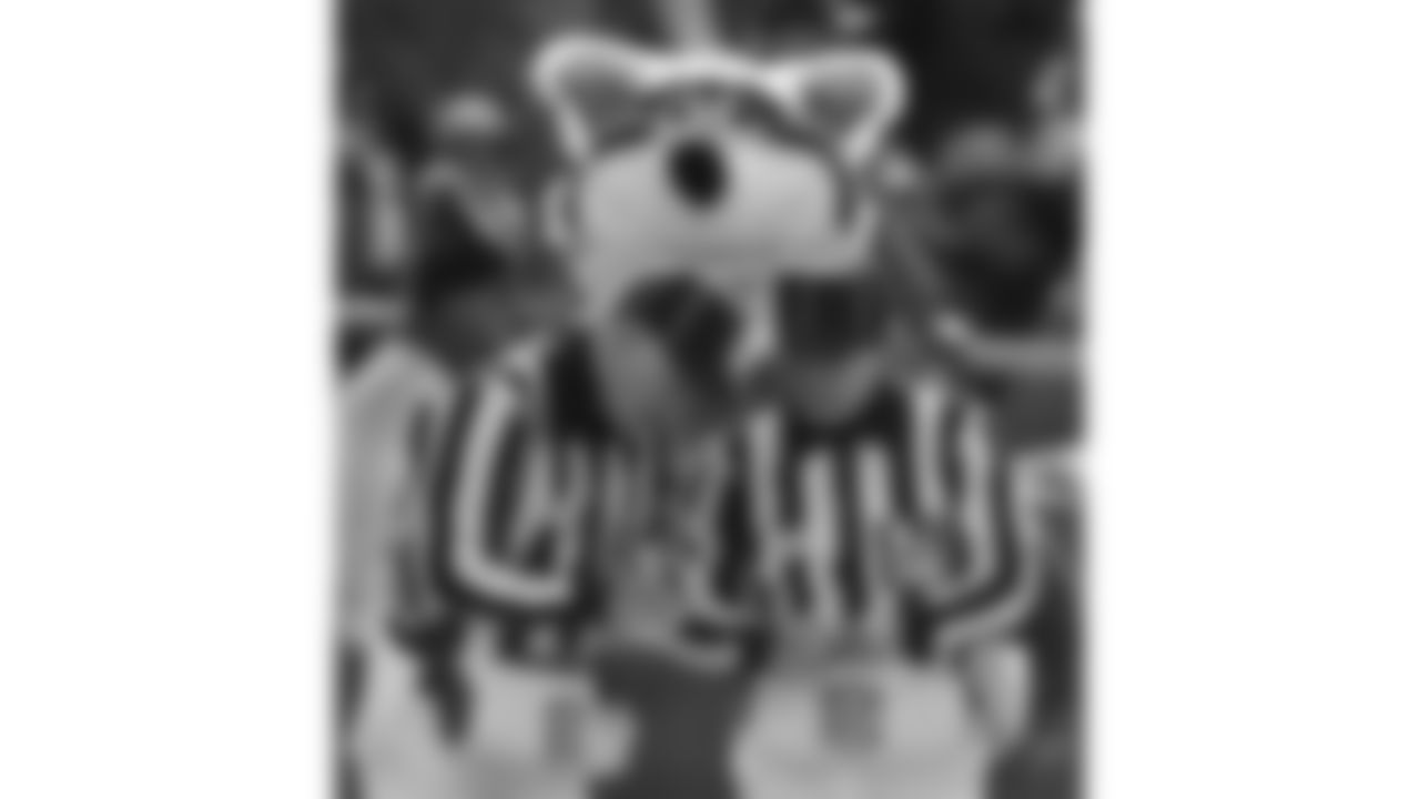 KC Wolf watches the officials compare notes during a 1996 home game.