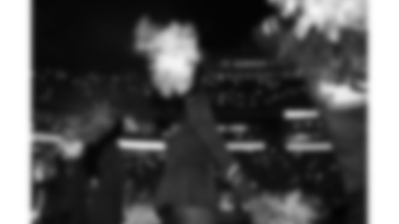 The Kansas City Chiefs Cheerleaders and Entertainment teams prior to a week 17 NFL Football game against the Denver Broncos on December 25, 2025 in Kansas City, MO.