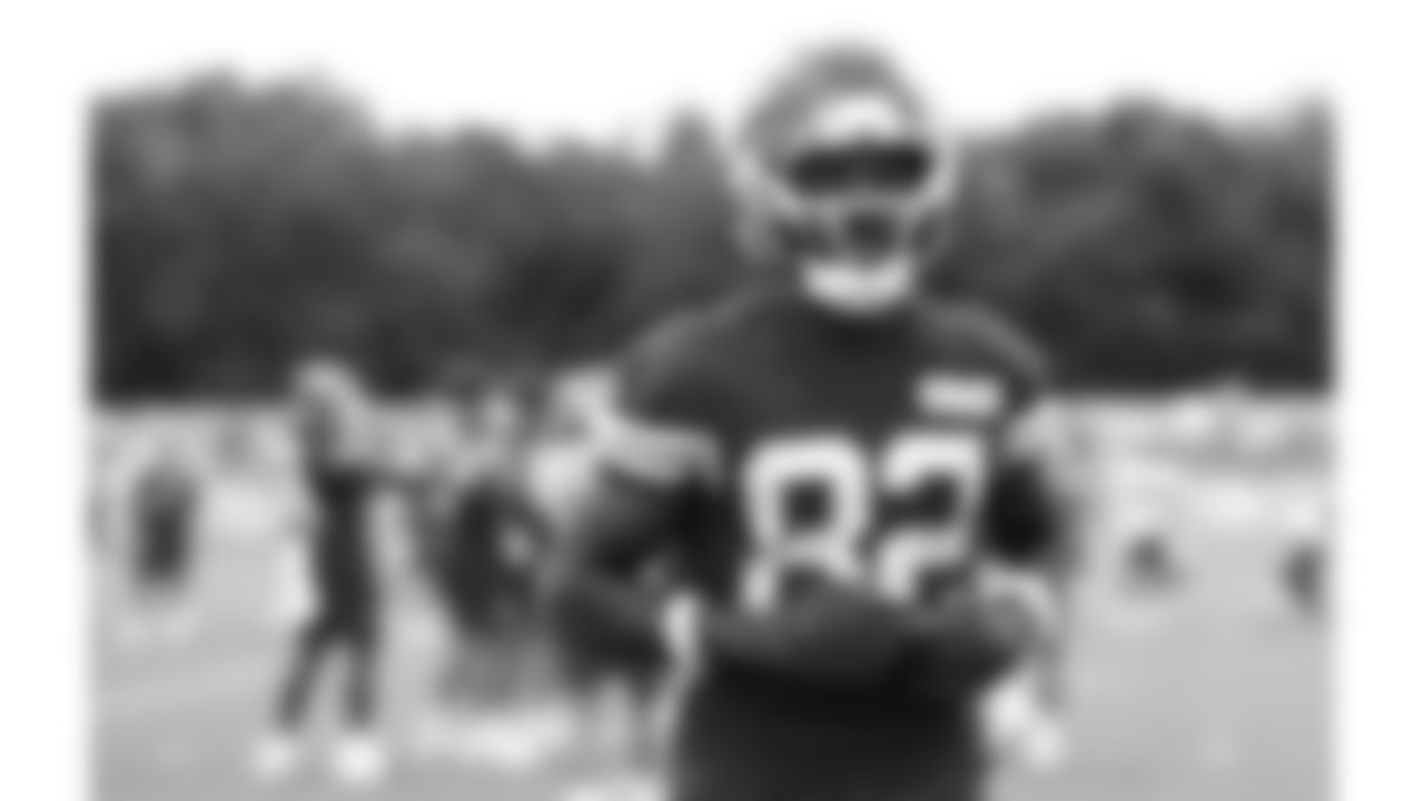 Kansas City Chiefs wide receiver Jimmy Holiday (82) on the field during training camp on day 3 of practice Thursday, July 24, 2025.