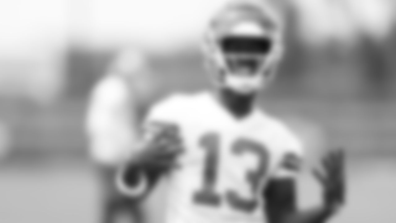Kansas City Chiefs safety Nazeeh Johnson (13) at practice during Phase 3 of OTAs on Wednesday, May 22, 2024 in Kansas City, MO.