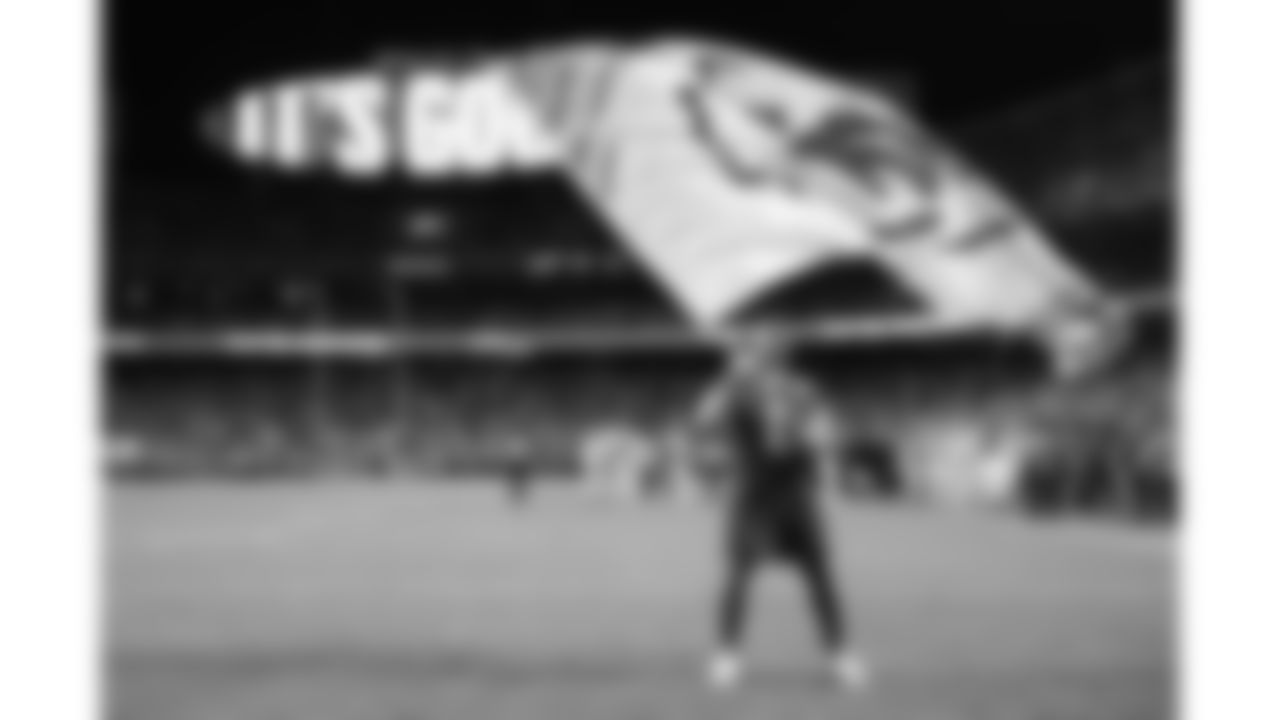 A flag runner during the week 6 NFL football game against the Detroit Lions, Sunday, October 12, 2025 in Kansas City, MO.