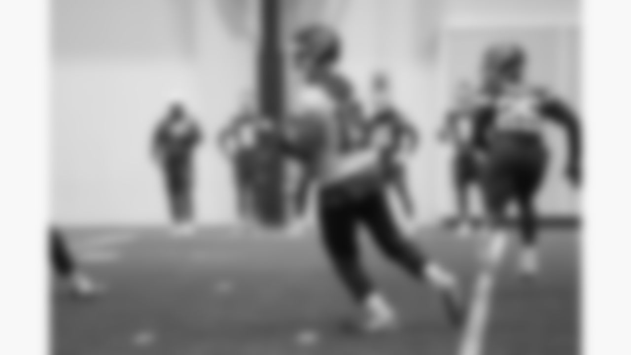 Kansas City Chiefs quarterback Chris Oladokun (19) during a week 18 practice on Friday, January 2, 2026 in Kansas City, MO.