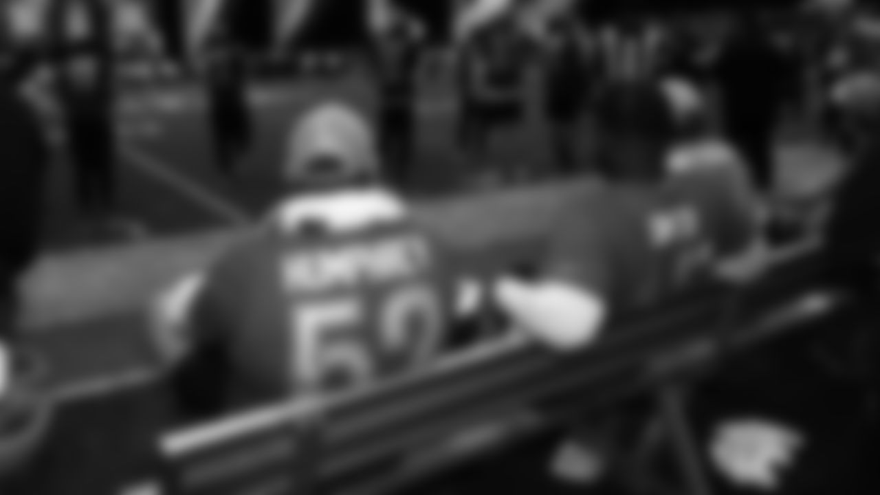 Kansas City Chiefs offensive lineman Trey Smith (65) and Kansas City Chiefs center Creed Humphrey (52) during the 2026 NFL Pro Bowl in San Francisco, California on Tuesday, February 3, 2026.