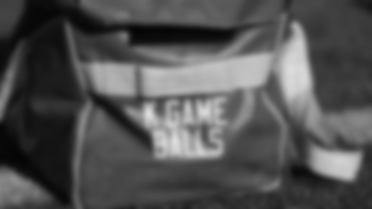 A ball bag prior to a week 9 NFL football game against the Buffalo Bills, Sunday, November 2, 2025 in Buffalo, NY